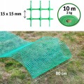 Siatka Ogrodzeniowa Zielona Rabatowa Plastikowa Wszechstronna 0,8m x 20 m