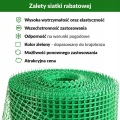 Siatka Ogrodzeniowa Zielona Rabatowa Plastikowa Wszechstronna 0,8m x 50m