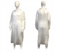 Fartuch jednorazowy medyczny ochronny biały zapinany na napy - rozmiar XXXL