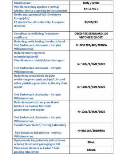 Fartuch jednorazowy medyczny ochronny biały zapinany na napy - rozmiar XXXL