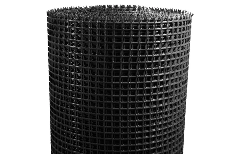 Siatka Ogrodzeniowa Czarna Rabatowa Plastikowa Wszechstronna 0,8m x 25m