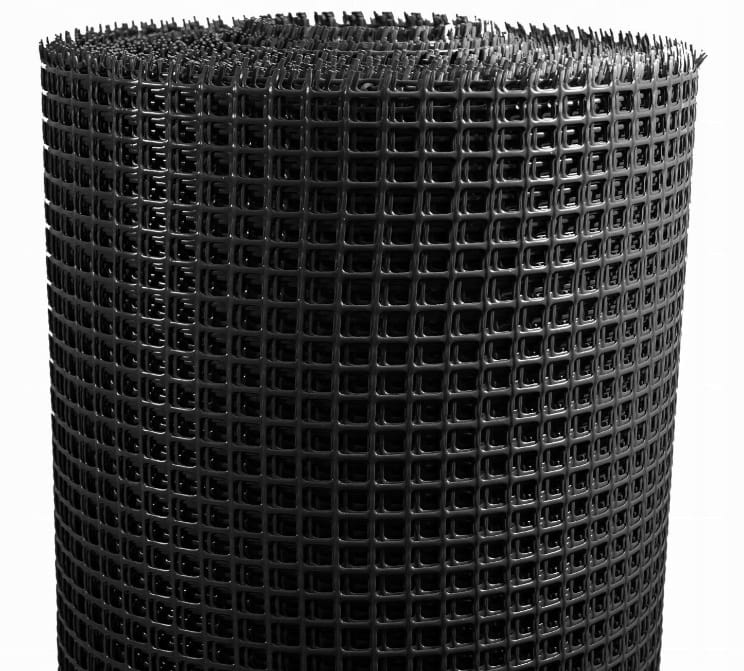 Siatka Ogrodzeniowa CZARNA Rabatowa Plastikowa Wszechstronna 1,2 m x 25 m