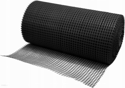 Siatka Ogrodzeniowa Czarna Rabatowa Plastikowa Wszechstronna 0,6m x 25 m