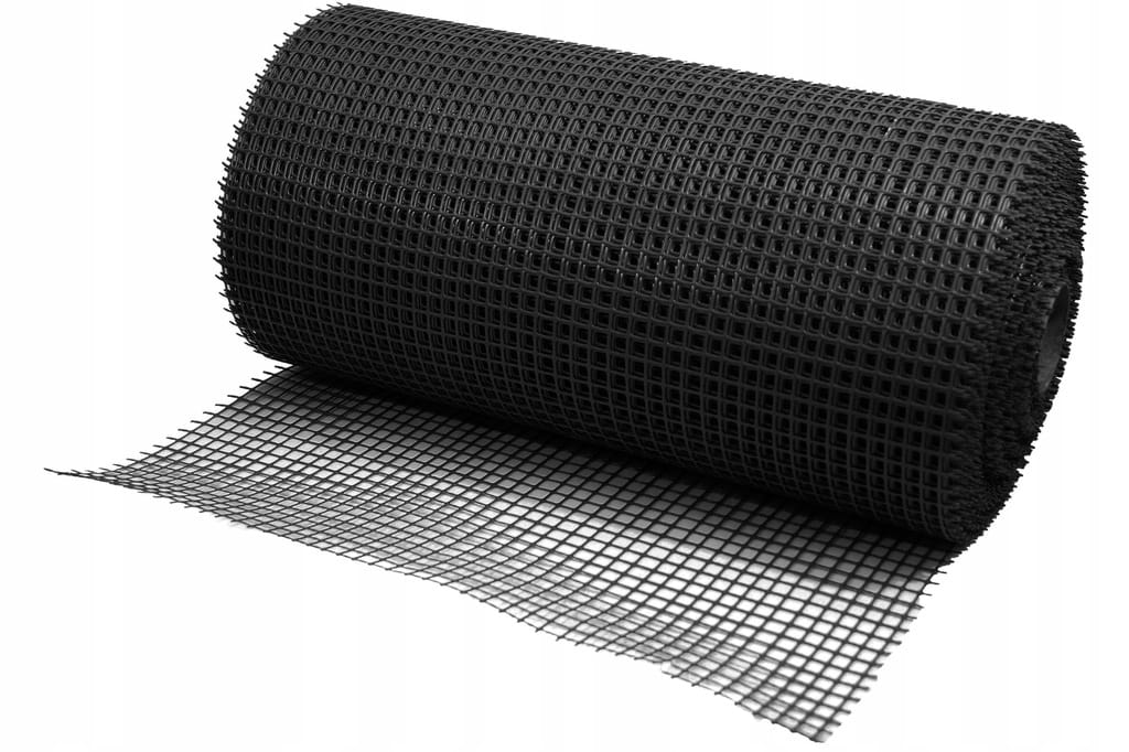 Siatka Ogrodzeniowa Czarna Rabatowa Plastikowa Wszechstronna 0,8m x 50m